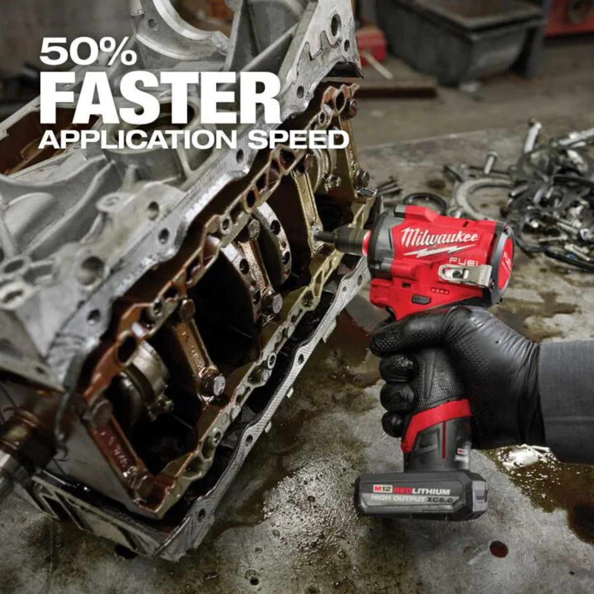Milwaukee M12 FUEL Stubby 3/8 Inch Impact Wrench Kit