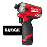 Milwaukee M12 FUEL SURGE 1/4 in. Hex Hydraulic Driver 2 Battery Kit