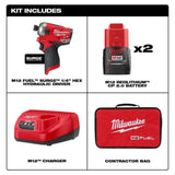 Milwaukee M12 FUEL SURGE 1/4 in. Hex Hydraulic Driver 2 Battery Kit