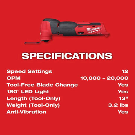 Milwaukee M12 FUELOscillating Multi-Tool Kit