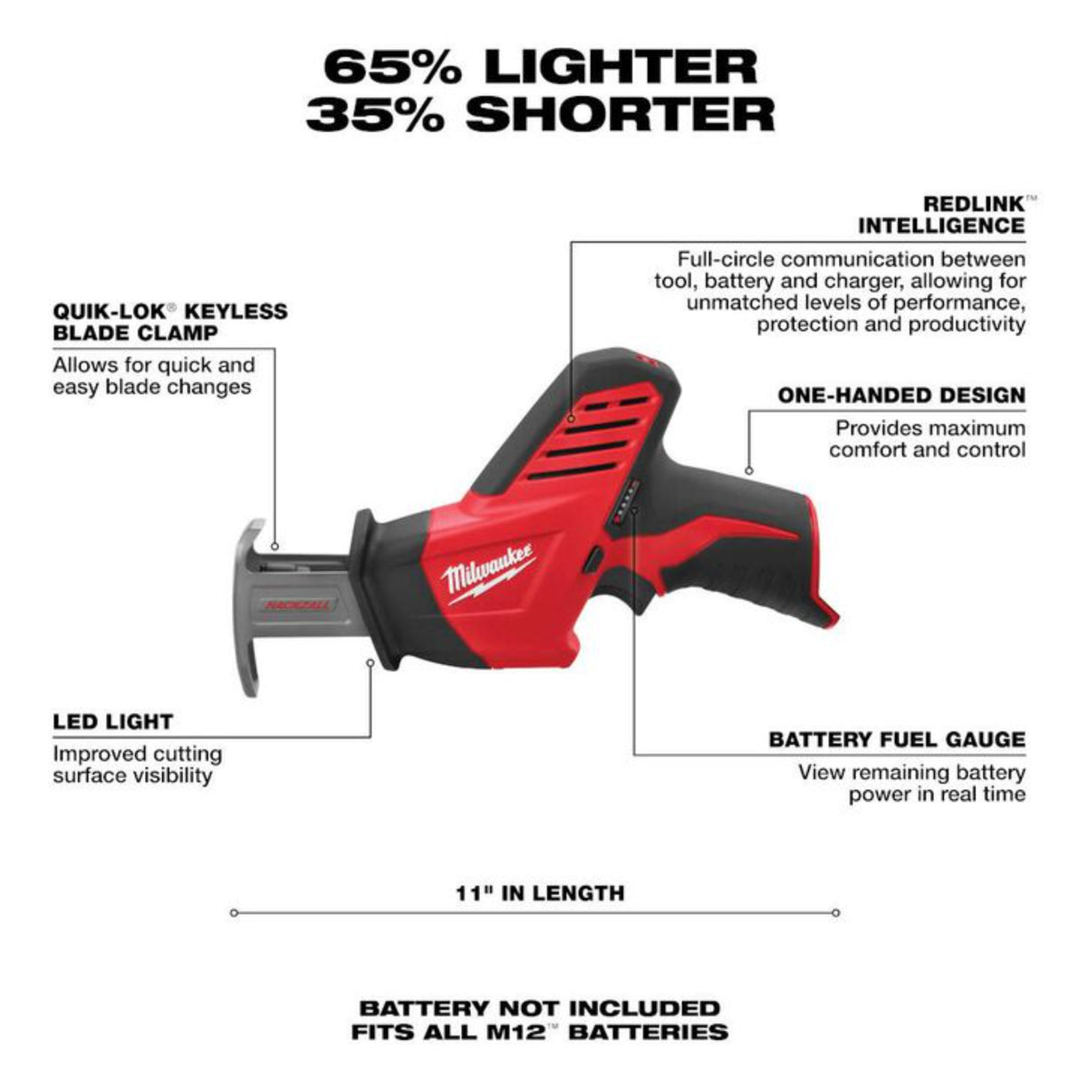 Milwaukee M12 HACKZALL Reciprocating Saw (Bare Tool)