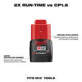 Milwaukee M12 REDLITHIUM CP 12V 1.5AhV 3Ah Lithium Ion Power Tool Battery Pack