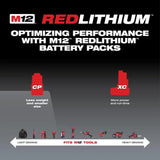 Milwaukee M12 REDLITHIUM CP 12V 1.5AhV 3Ah Lithium Ion Power Tool Battery Pack