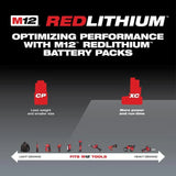 Milwaukee M12 REDLITHIUM XC 12V 3Ah Lithium Ion Power Tool Battery Pack with Fuel Indicator (2 Pack)