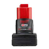 Milwaukee M12 REDLITHIUM XC 12V 3Ah Lithium Ion Power Tool Battery Pack with Fuel Indicator