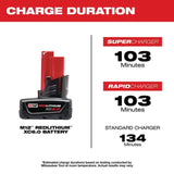 Milwaukee M12 REDLITHIUM XC 12V 6Ah Lithium Ion Power Tool Battery Pack