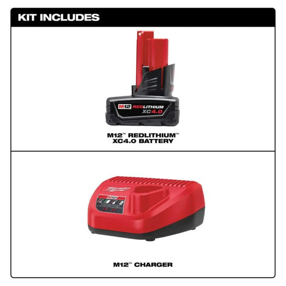 Milwaukee M12 REDLITHIUM XC4.0 Starter Kit