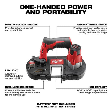 Milwaukee M12 Sub-Compact Band Saw (Bare Tool)