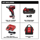 Milwaukee M18 1/4 in. Hex Impact Driver CP Kit