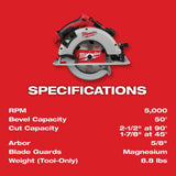 Milwaukee M18 Brushless 7-1/4 in. Circular Saw (Bare Tool)