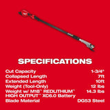 Milwaukee M18 Brushless Telescoping Pole Pruning Shears Kit