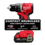 Milwaukee M18 Compact 1/2 Inch Drill/Driver Kit