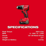 Milwaukee M18 Compact 1/2 Inch Drill/Driver Kit