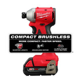 Milwaukee M18 Compact 1/4 Inch Hex Impact Driver Kit