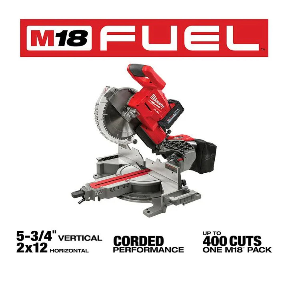 Milwaukee M18 FUEL 10inch Dual Bevel Sliding Compound Miter Saw Kit