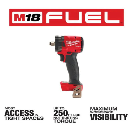 Milwaukee M18 FUEL 1/2 Compact Impact Wrench with Friction Ring (Bare Tool)