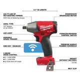 Milwaukee M18 FUEL 1/2 in. Compact Impact Wrench with Pin Detent with ONE-KEY (Bare Tool)