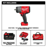 Milwaukee M18 FUEL 1/2 in High Torque Impact Wrench with Friction Ring Kit