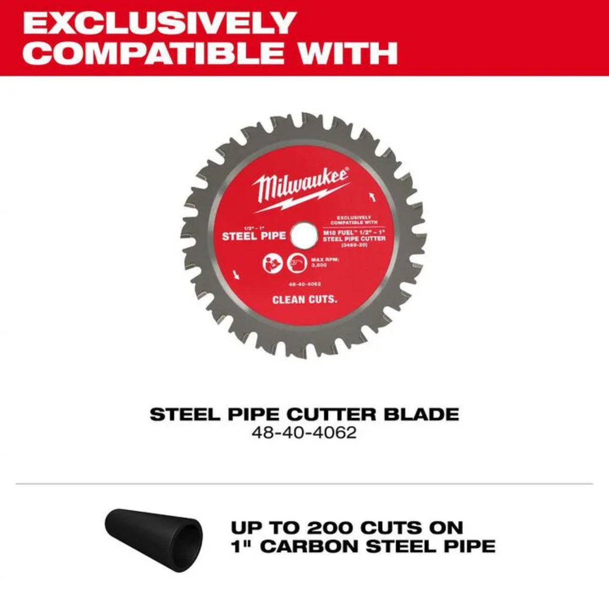 Milwaukee M18 FUEL 1/2 Inch - 1 Inch Steel Pipe Cutter (Bare Tool)
