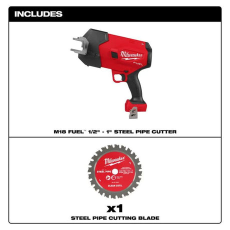Milwaukee M18 FUEL 1/2 Inch - 1 Inch Steel Pipe Cutter (Bare Tool)