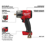 Milwaukee M18 FUEL 1/2 Mid-Torque Impact Wrench with Pin Detent (Bare Tool)