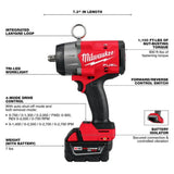 Milwaukee M18 FUEL 1/2in High Torque Impact Wrench with Pin Detent Kit