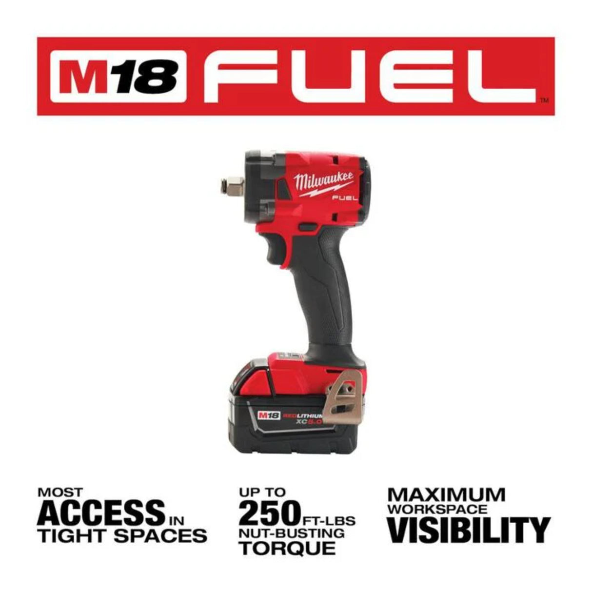 Milwaukee M18 FUEL 1/2inch Compact Impact Wrench with Friction Ring Kit