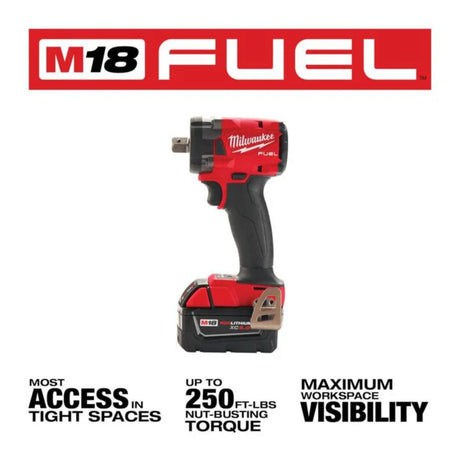 Milwaukee M18 FUEL 1/2inch Compact Impact Wrench with Pin Detent Kit