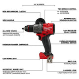 Milwaukee M18 FUEL 1/2inch Drill/Driver (Bare Tool)