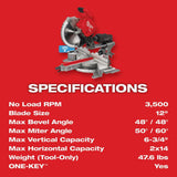 Milwaukee M18 FUEL 12inch Dual Bevel Sliding Compound Miter Saw (Bare Tool)