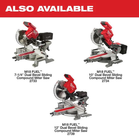 Milwaukee M18 FUEL 12inch Dual Bevel Sliding Compound Miter Saw - Kit