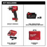 Milwaukee M18 FUEL 1/2inch Mid-Torque Impact Wrench with Pin Detent Kit