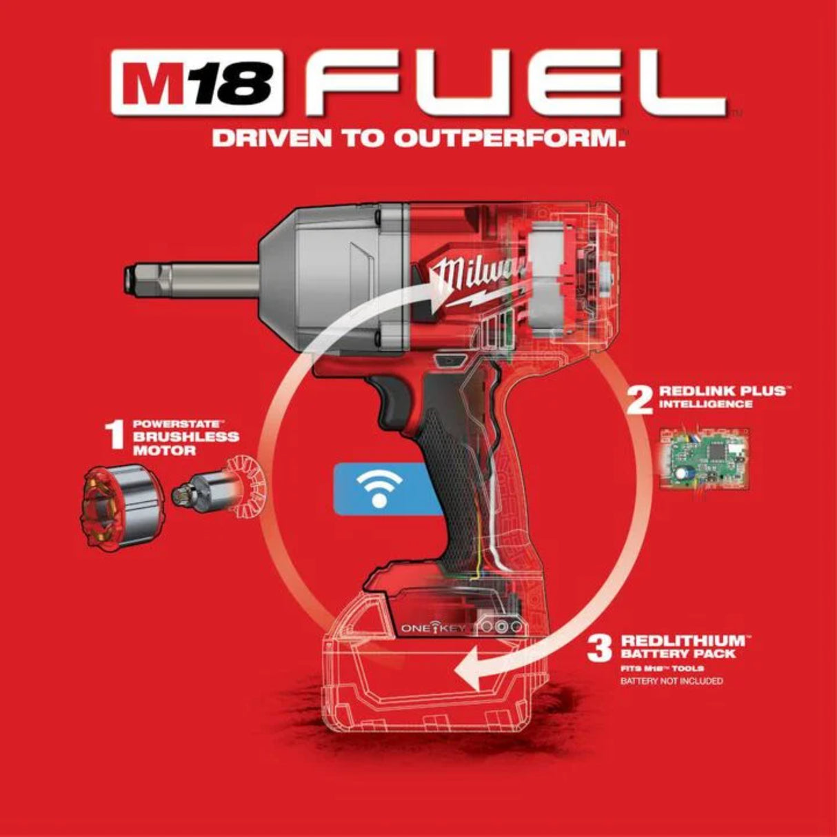 Milwaukee M18 FUEL 1/2inch Torque Impact Wrench (Bare Tool)