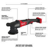 Milwaukee M18 FUEL 15mm Random Orbital Polisher (Bare Tool)