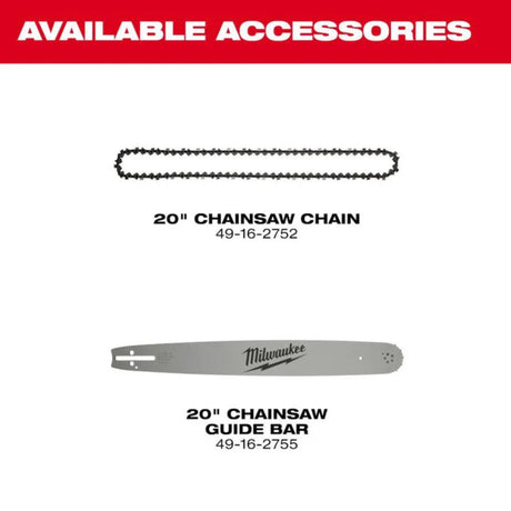 Milwaukee M18 FUEL 20 Inch Dual Battery Chainsaw Kit
