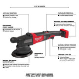 Milwaukee M18 FUEL 21mm Random Orbital Polisher (Bare Tool)