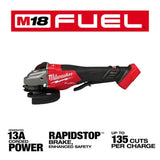 Milwaukee M18 FUEL 4-1/2 Inch-6 Inch Braking Grinder, Paddle Switch (Bare Tool)