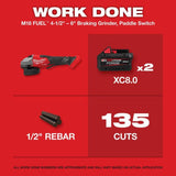 Milwaukee M18 FUEL 4-1/2 Inch-6 Inch Braking Grinder, Paddle Switch Kit