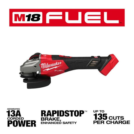 Milwaukee M18 FUEL 4-1/2 Inch-6 Inch Braking Grinder, Slide Switch (Bare Tool)