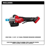 Milwaukee M18 FUEL 4 1/2 Inch - 6 Inch Dual Trigger Braking Grinder Paddle Switch with ONE KEY (Bare Tool)