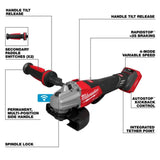 Milwaukee M18 FUEL 4 1/2 Inch - 6 Inch Dual Trigger Braking Grinder Paddle Switch with ONE KEY (Bare Tool)