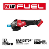 Milwaukee M18 FUEL 4-1/2 Inch-6 Inch Variable Speed Braking Grinder, Paddle Switch with ONE-KEY (Bare Tool)