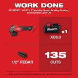 Milwaukee M18 FUEL 4 1/2inch / 5inch Braking Grinder (Bare Tool)
