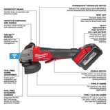 Milwaukee M18 FUEL 4 1/2inch / 5inch Braking Grinder Paddle Switch No Lock Kit