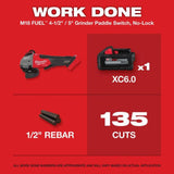 Milwaukee M18 FUEL 4-1/2inch / 5inch Grinder Paddle Switch No-Lock (Bare Tool)
