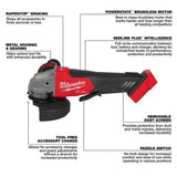 Milwaukee M18 FUEL 4-1/2inch / 5inch Grinder Paddle Switch No-Lock (Bare Tool)