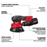 Milwaukee M18 FUEL 5 Inch Random Orbital Sander (Bare Tool)
