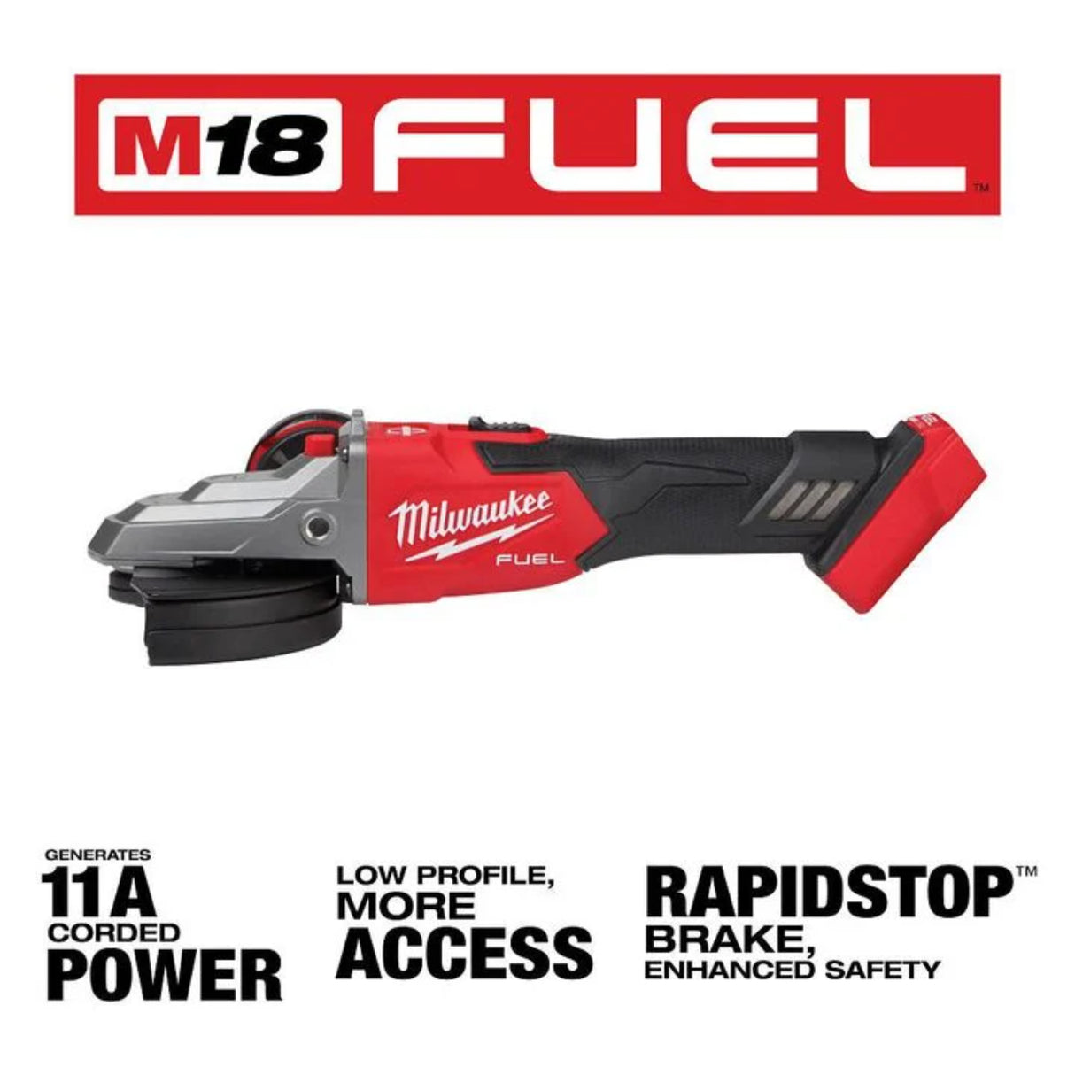 Milwaukee M18 FUEL 5inch Flathead Braking Grinder (Bare Tool)