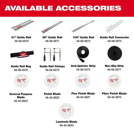 Milwaukee M18 FUEL 6 1/2 Inch Plunge Track Saw (Bare Tool)