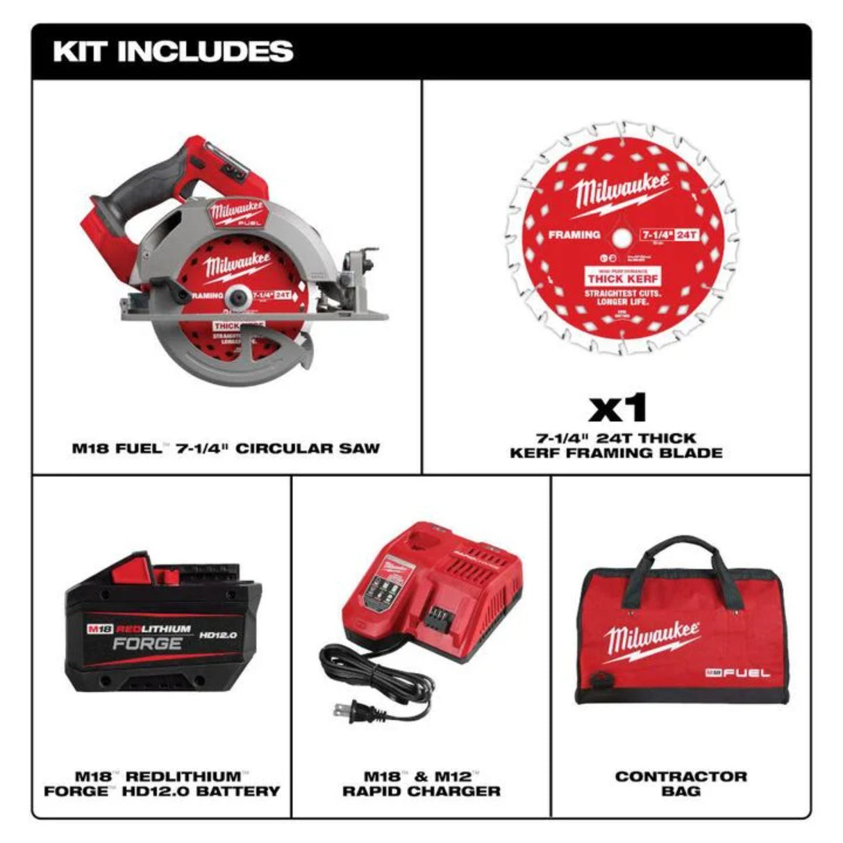 Milwaukee M18 FUEL 7-1/4 Inch Circular Saw Kit